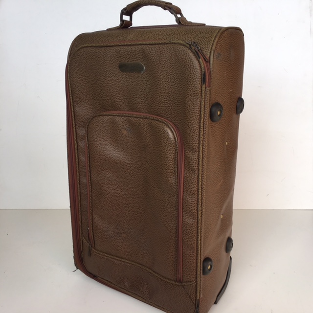 SUITCASE, Medium Brown Leather Look Billabong